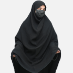 Black Rukhsar fabric Khimar