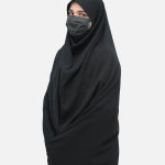 Black Rukhsar fabric Khimar